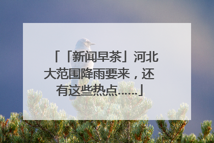 「新闻早茶」河北大范围降雨要来，还有这些热点……