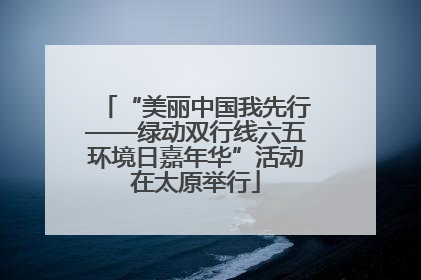 “美丽中国我先行——绿动双行线六五环境日嘉年华”活动在太原举行