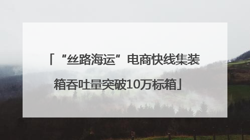 “丝路海运”电商快线集装箱吞吐量突破10万标箱