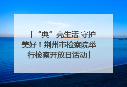 “典”亮生活 守护美好！荆州市检察院举行检察开放日活动