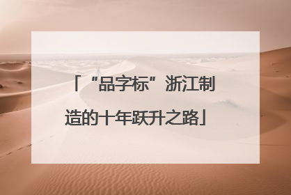 “品字标”浙江制造的十年跃升之路