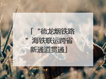 “德龙烟铁路”海铁联运跨省新通道贯通