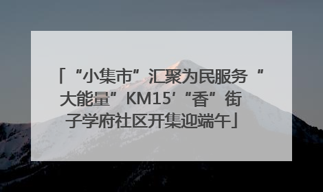 “小集市”汇聚为民服务“大能量”KM15′“香”街子学府社区开集迎端午