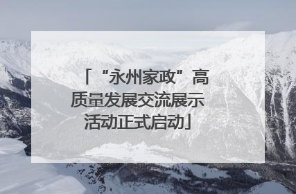 “永州家政”高质量发展交流展示活动正式启动