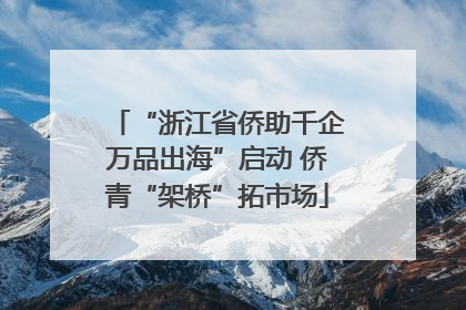 “浙江省侨助千企万品出海”启动 侨青“架桥”拓市场