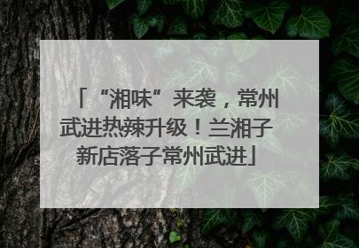 “湘味”来袭，常州武进热辣升级！兰湘子新店落子常州武进