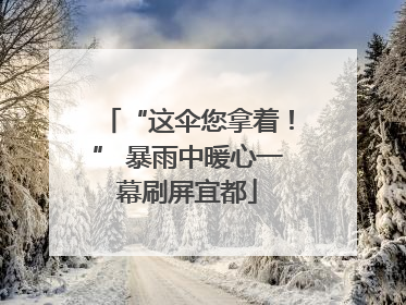 “这伞您拿着！” 暴雨中暖心一幕刷屏宜都