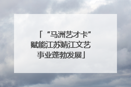 “马洲艺才卡”赋能江苏靖江文艺事业蓬勃发展