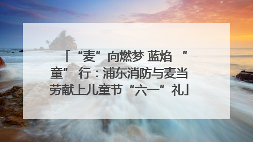 “麦”向燃梦 蓝焰 “童” 行：浦东消防与麦当劳献上儿童节“六一”礼