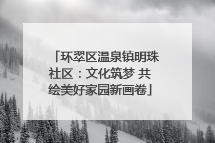 环翠区温泉镇明珠社区：文化筑梦 共绘美好家园新画卷