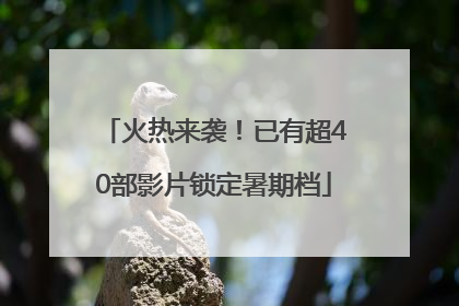 火热来袭！已有超40部影片锁定暑期档