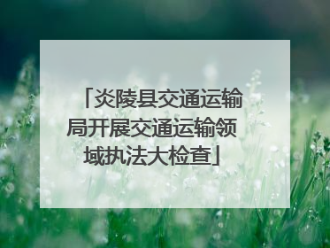 炎陵县交通运输局开展交通运输领域执法大检查
