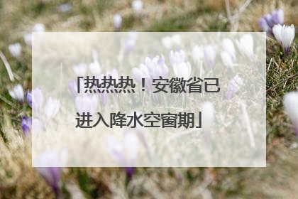 热热热！安徽省已进入降水空窗期