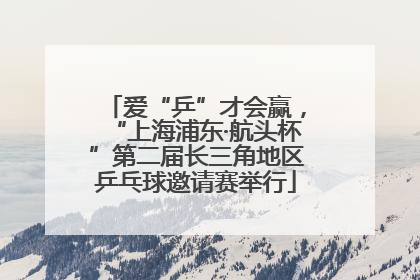 爱“乒”才会赢，“上海浦东·航头杯”第二届长三角地区乒乓球邀请赛举行