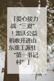 爱心接力战“三夏”！雷沃公益机收开进山东重工派驻“第一书记村”