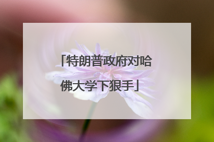 特朗普政府对哈佛大学下狠手