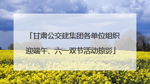 甘肃公交建集团各单位组织迎端午、六一双节活动掠影