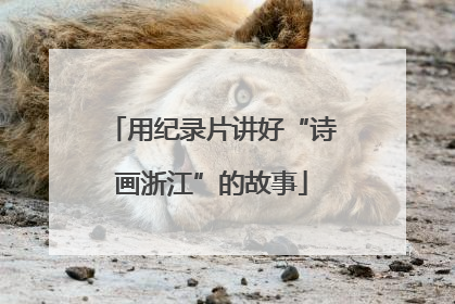 用纪录片讲好“诗画浙江”的故事