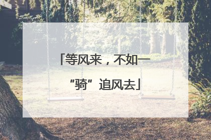 等风来，不如一“骑”追风去
