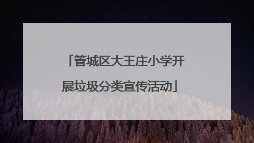 管城区大王庄小学开展垃圾分类宣传活动
