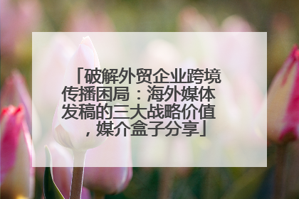 破解外贸企业跨境传播困局：海外媒体发稿的三大战略价值，媒介盒子分享