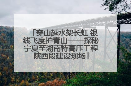 穿山越水架长虹 银线飞度护青山——探秘宁夏至湖南特高压工程陕西段建设现场