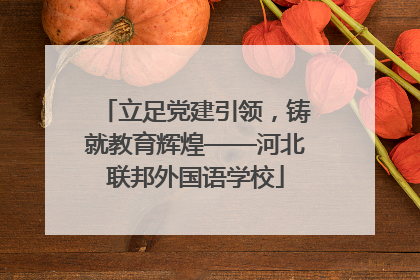 立足党建引领，铸就教育辉煌——河北联邦外国语学校