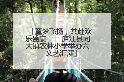童梦飞扬，共赴欢乐盛宴——庐江县同大镇农林小学举办六一文艺汇演