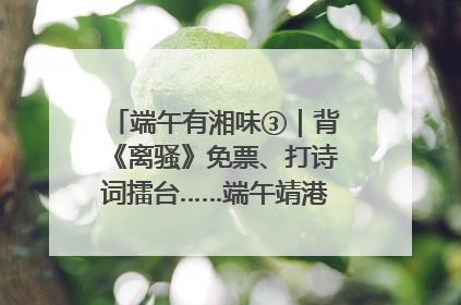 端午有湘味③｜背《离骚》免票、打诗词擂台……端午靖港古镇趣味多
