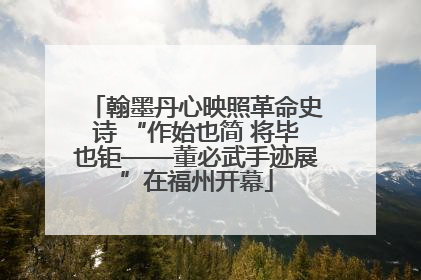 翰墨丹心映照革命史诗 “作始也简 将毕也钜——董必武手迹展”在福州开幕