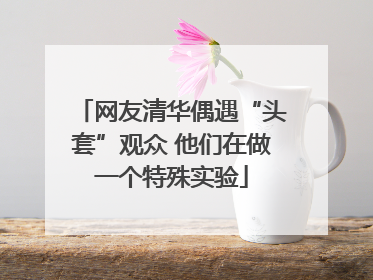 网友清华偶遇“头套”观众 他们在做一个特殊实验