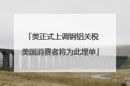 美正式上调钢铝关税 美国消费者将为此埋单