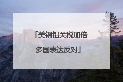 美钢铝关税加倍 多国表达反对