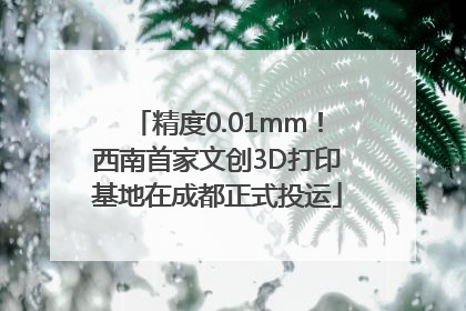 精度0.01mm！西南首家文创3D打印基地在成都正式投运