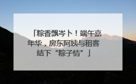 粽香飘岑卜！端午嘉年华，房东阿姨与租客结下“粽子情”