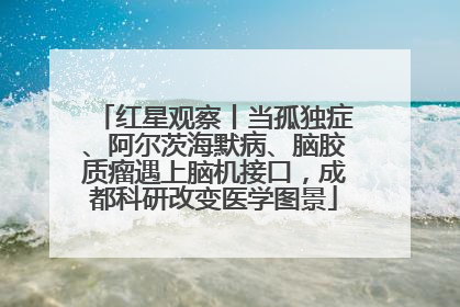 红星观察丨当孤独症、阿尔茨海默病、脑胶质瘤遇上脑机接口，成都科研改变医学图景