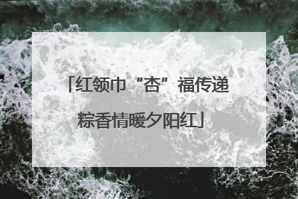红领巾“杏”福传递 粽香情暖夕阳红