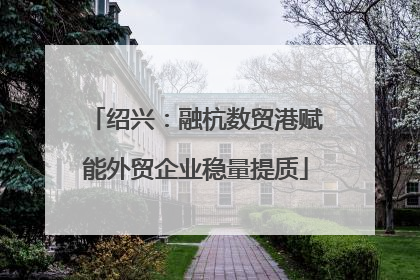 绍兴：融杭数贸港赋能外贸企业稳量提质