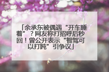 余承东被偶遇“开车睡着”？网友称打招呼后秒回！曾公开表示“智驾可以打盹”引争议