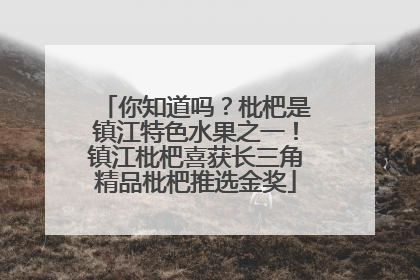 你知道吗？枇杷是镇江特色水果之一！镇江枇杷喜获长三角精品枇杷推选金奖
