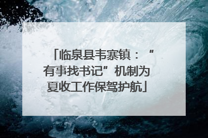 临泉县韦寨镇：“有事找书记”机制为夏收工作保驾护航