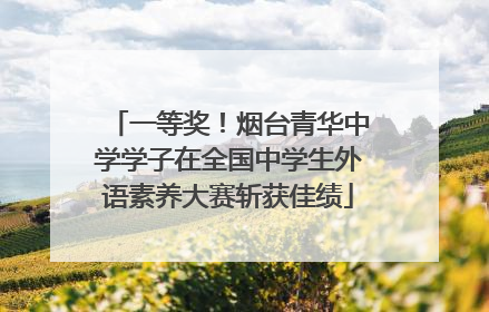 一等奖！烟台青华中学学子在全国中学生外语素养大赛斩获佳绩