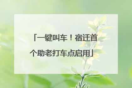 一键叫车！宿迁首个助老打车点启用