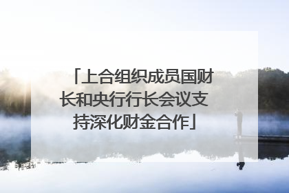 上合组织成员国财长和央行行长会议支持深化财金合作