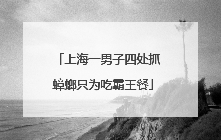 上海一男子四处抓蟑螂只为吃霸王餐