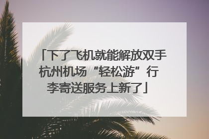 下了飞机就能解放双手 杭州机场“轻松游”行李寄送服务上新了