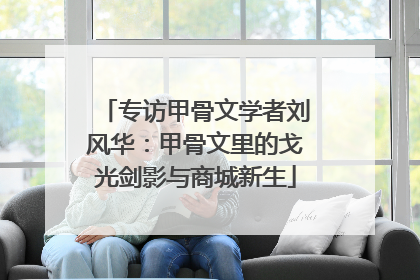 专访甲骨文学者刘风华：甲骨文里的戈光剑影与商城新生