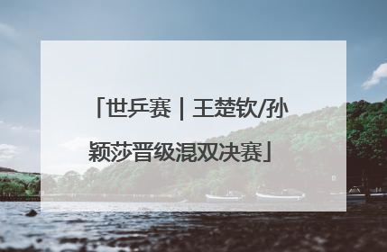 世乒赛｜王楚钦/孙颖莎晋级混双决赛