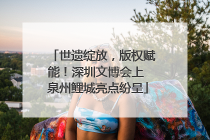 世遗绽放，版权赋能！深圳文博会上 泉州鲤城亮点纷呈