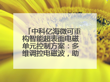 中科亿海微可重构智能超表面电磁单元控制方案：多维调控电磁波，助力6G无线中继